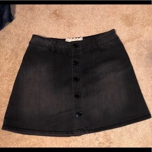 Black Denim Skirt